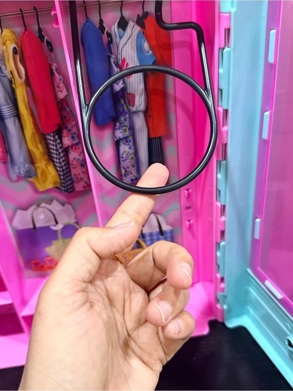 Barbie Dream Closet Wardrobe Playset Pink Blue Storage Case Organizer